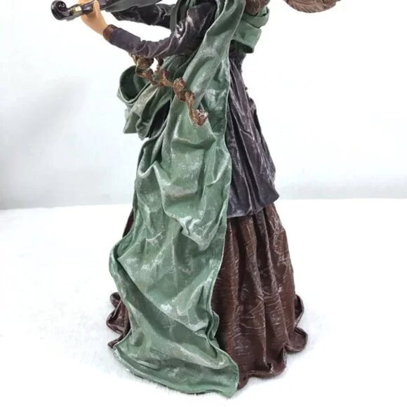 Paper Mache Angel Playing Violin Christmas Tree Topper Figurine - Picture 6 of 9